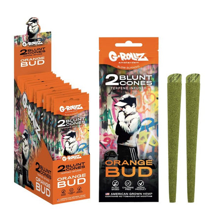 G-Rollz Cones Banksys Graffiti - 12 Packs Hemp Orange Bud