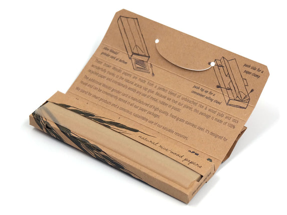 Woodzl 66 Ongebleekte Lange Vloeitjes van Bruin Rijst Papier