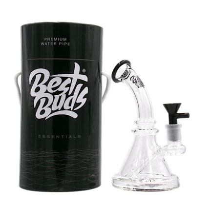 Best Buds Bent Neck Glass Bong  - 19.5cm