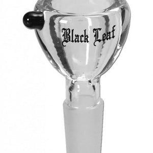 Black Leaf Glazen Bowl Heavy