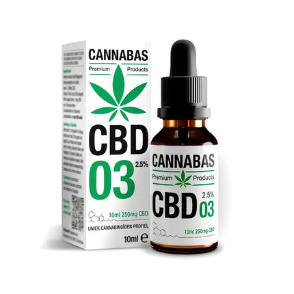 Cannabas CBD Olie 2,5% - 10ml & 30ml