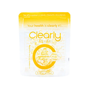 Clearly D3 + K2 - 60 Softgels - VEGAN