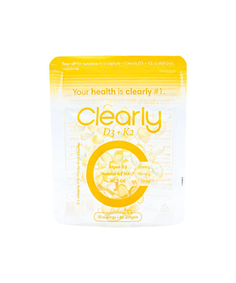 Clearly D3 + K2 - 60 Softgels - VEGAN