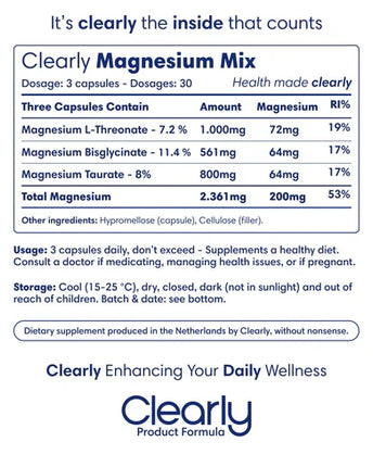 Clearly Magnesium Mix - 90 capsules