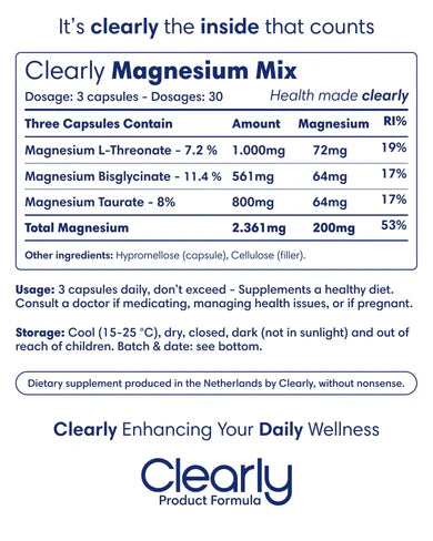 Clearly Magnesium Mix - 90 capsules