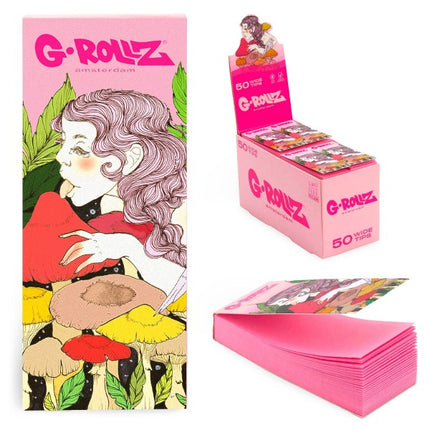 G-Rollz Collector Mushroom Lick - Pink Filter Tips - 24 Booklets