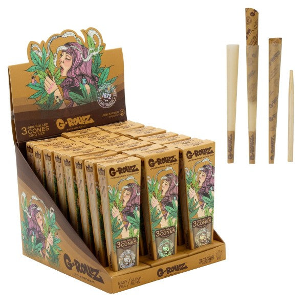 G-Rollz Colossal Dream Ongebleekt - 3x King Size Cones