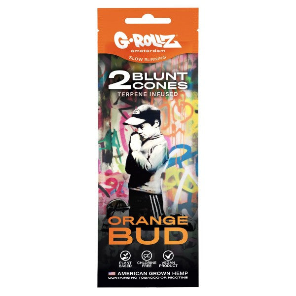 G-Rollz Cones Banksys Graffiti - 12 Packs Hemp Orange Bud