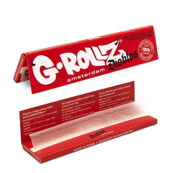 G-Rollz Diablos - White KS Slim Vloeitjes - 50 Booklets