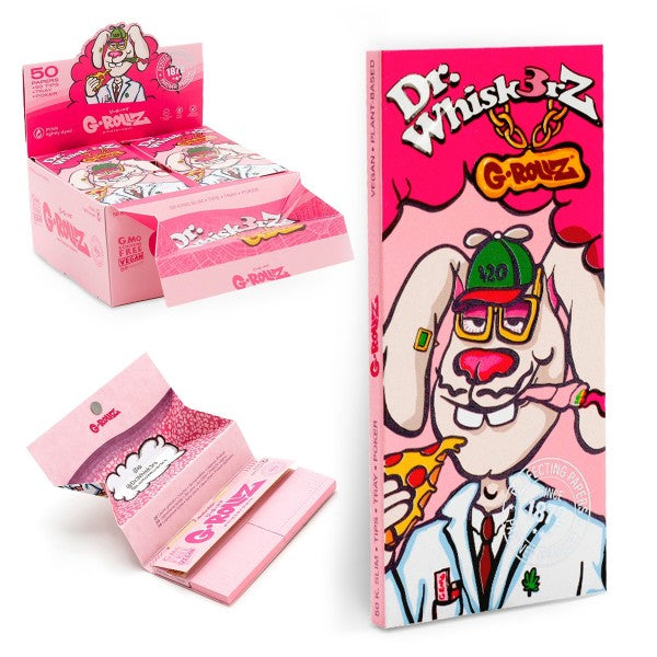 G-Rollz Dr. Whiskerz Lightly Dyed Pink - 3 in 1 Pack - 16 Booklets