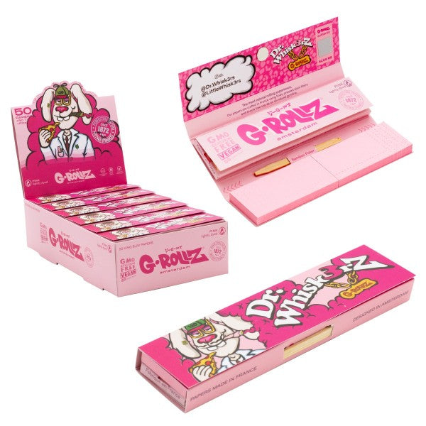 G-Rollz Dr. Whiskerz Lightly Dyed Pink - KS Slim combi - 24 Booklets