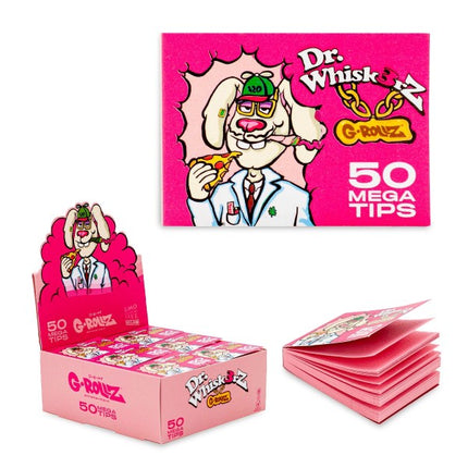 G-Rollz Dr. Whiskerz Pink Mega Tips - 24 Booklets