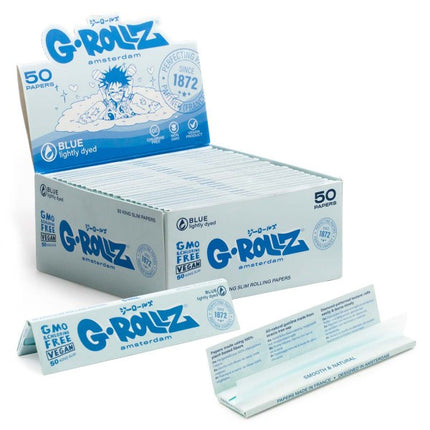 G-Rollz G-Rollz Lightly Dyed Blue - KS Slim Vloeitjes - 50 Booklets