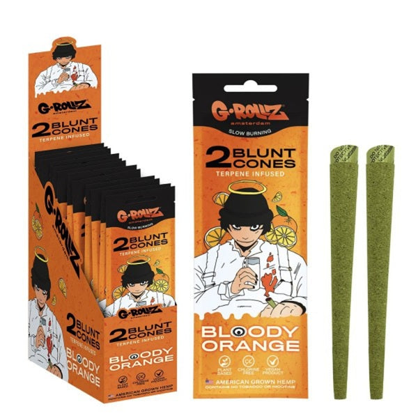 G-Rollz Hemp Cones - Bloody Orange 12 Packs