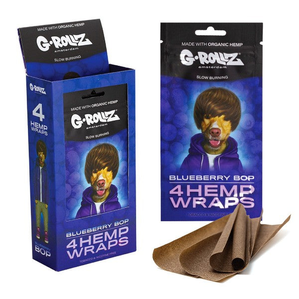 G-Rollz Hemp Wraps Blueberry Pop - 4 Wraps