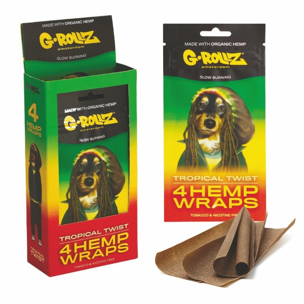G-Rollz Hemp Wraps Tropical Twist - 4 Wraps