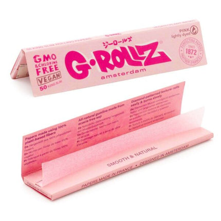 G-Rollz Lightly Dyed Pink - KS Slim Papers - 50 Booklets