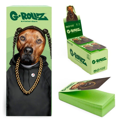 G-Rollz Pets Rock Rap Green Filter Tips - 24 Booklets