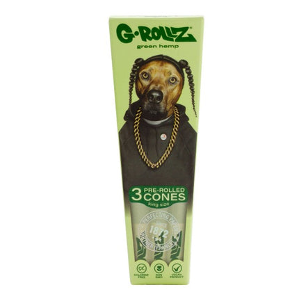 G-Rollz Pets Rock Rap - Hemp - 3x King Size Cones