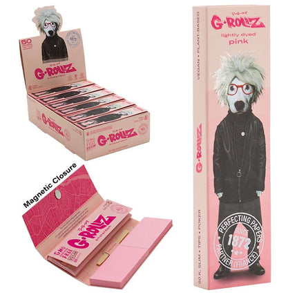 G-Rollz Pets Rock Soup Pink - KS Slim combi - 24 Booklets