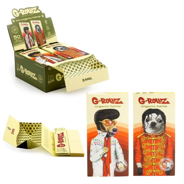 G-Rollz Vegas Pop - Organic Hemp Extra Thin - KS Slim - 3 in 1 Pack