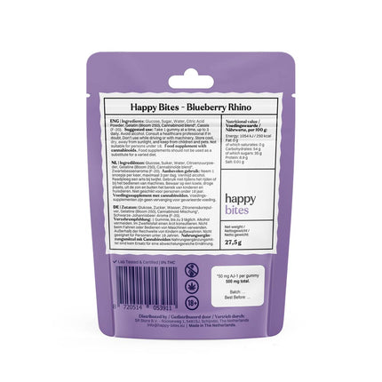 Happy Bites Space Gummies Blueberry Rhino (AJ-1)