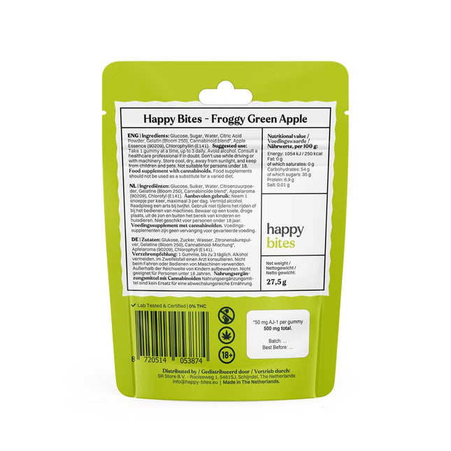 Happy Bites Space Gummies Froggy Green Apple (AJ-1)