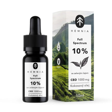 Hemnia Full Spectrum CBD Kokosolie 10% - 1000 mg - 10 ml - Groene Thee