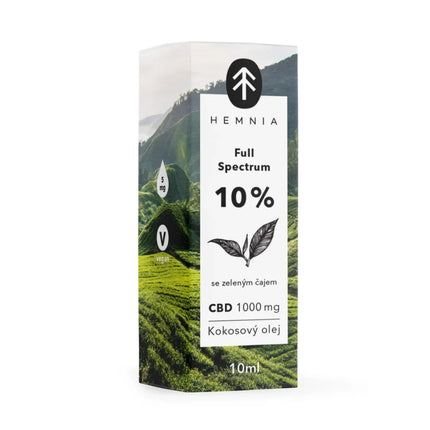 Hemnia Full Spectrum CBD Kokosolie 10% - 1000 mg - 10 ml - Groene Thee