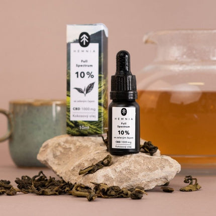 Hemnia Full Spectrum CBD Kokosolie 10% - 1000 mg - 10 ml - Groene Thee