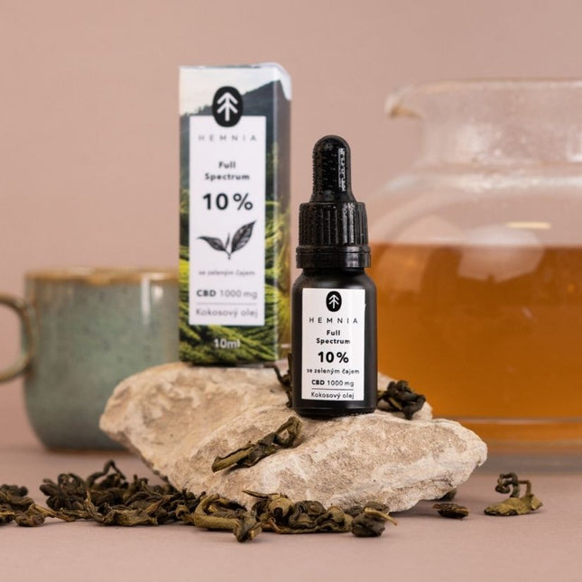 Hemnia Full Spectrum CBD Kokosolie 10% - 1000 mg - 10 ml - Groene Thee