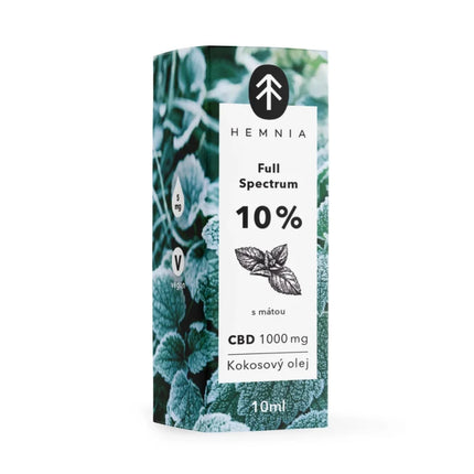 Hemnia Full spectrum CBD kokosolie 10%, 1000 mg, 10 ml met muntsmaak