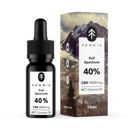 Hemnia Full Spectrum CBD Olie 40% in MCT Kokosolie, 4000 mg, 10 ml