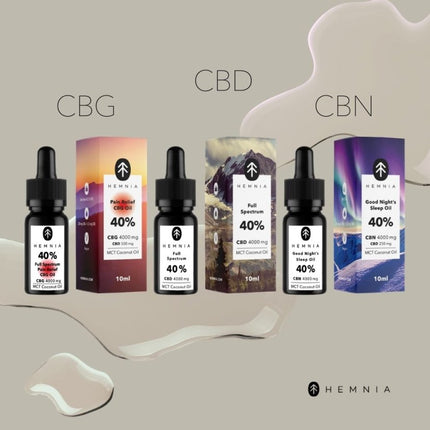 Hemnia Full Spectrum CBD Olie 40% in MCT Kokosolie, 4000 mg, 10 ml