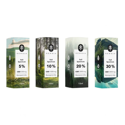 Hemnia Full Spectrum CBD olie kit (5-30%) - 6500 mg