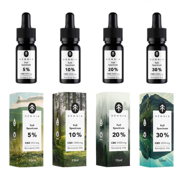 Hemnia Full Spectrum CBD olie kit (5-30%) - 6500 mg