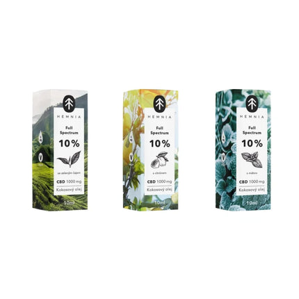 Hemnia Full Spectrum Gearomatiseerde CBD oliën 3-in-1 verpakking, 3000 mg