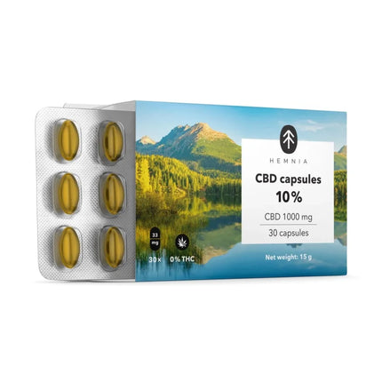 Hemnia Hemnia CBD-capsules 10%, 1000 mg, 30 stuks