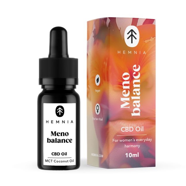 Hemnia Menobalance – Full Spectrum CBD Olie 10 %, 1000 mg, 10 ml