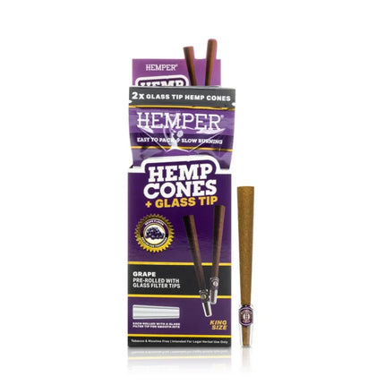 HEMPER Cones 2-pack King Size met glazen tip