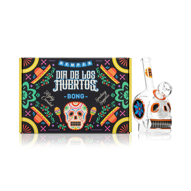 HEMPER Dia De Los Muertos Schedel Bong 6,1"