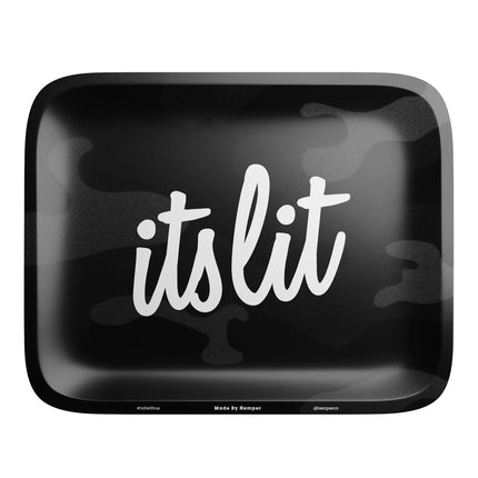 HEMPER It's Lit Black Camouflage Rolling Tray