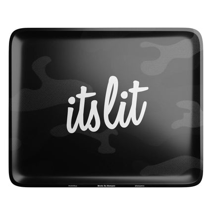 HEMPER It's Lit Black Camouflage Rolling Tray