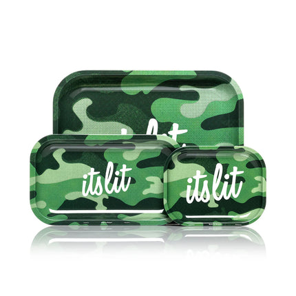 HEMPER It's Lit Light Green Camo Rolling Tray