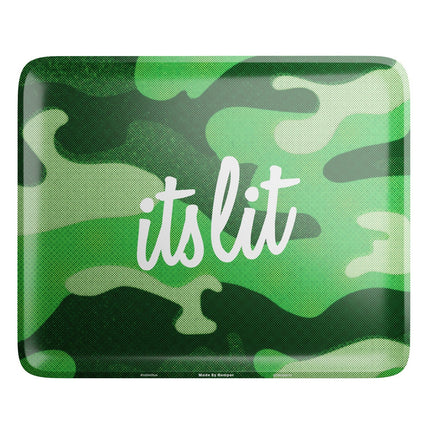 HEMPER It's Lit Light Green Camo Rolling Tray
