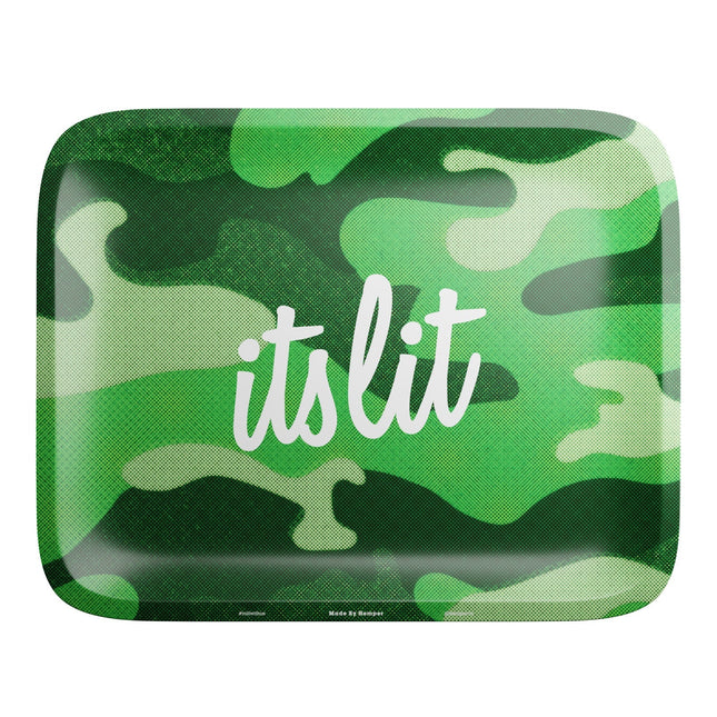 HEMPER It's Lit Light Green Camo Rolling Tray