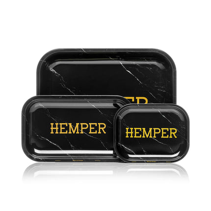 HEMPER Luxe Marble Black Rolling Tray