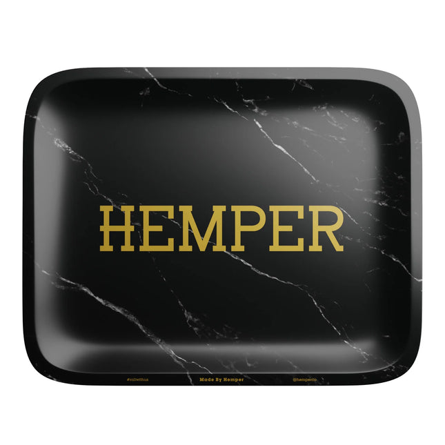 HEMPER Luxe Marble Black Rolling Tray