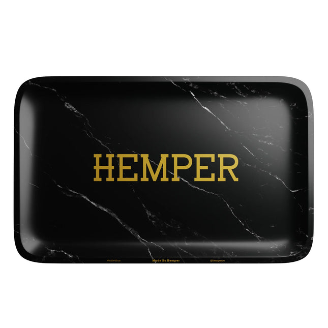 HEMPER Luxe Marble Black Rolling Tray