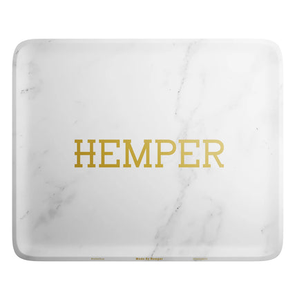 HEMPER Luxe Marble White Rolling Tray